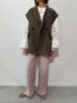 HIGH RISE TUCK WIDE PANTS / PINK /Y252-31064